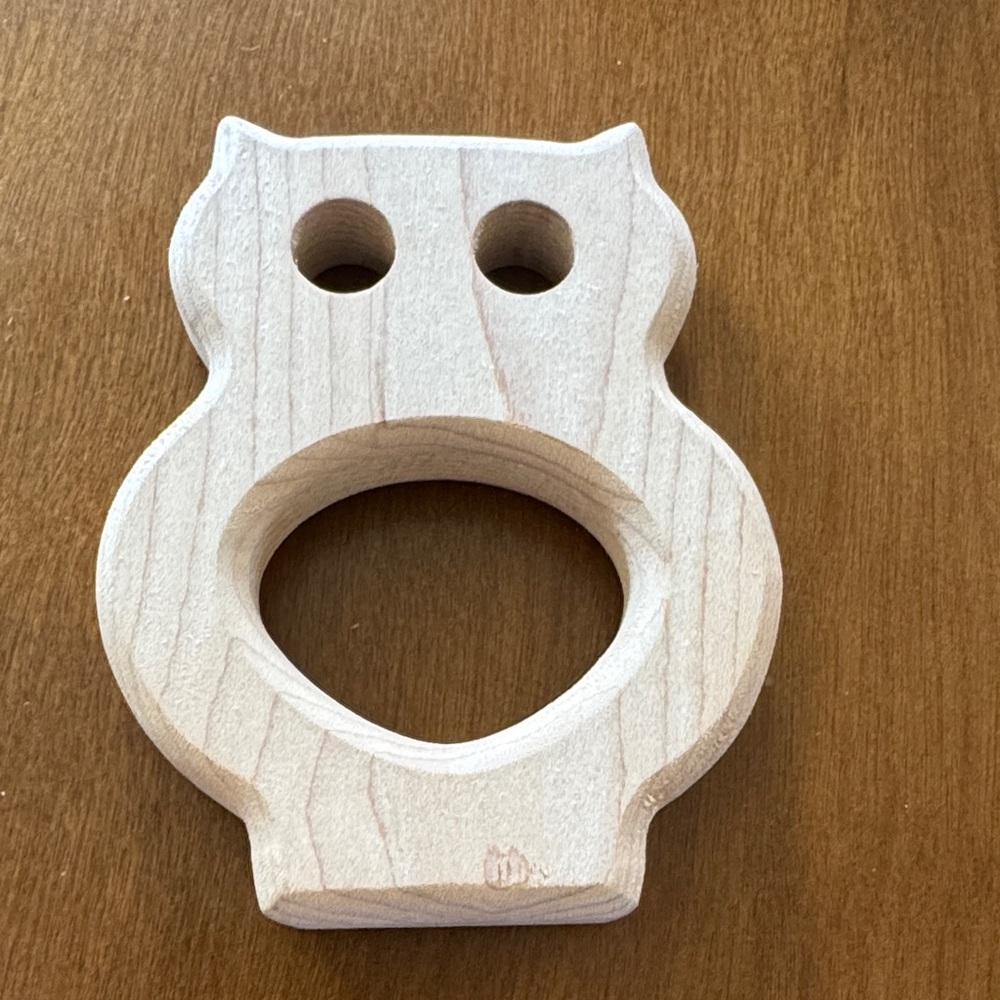 Wooden Owl Teether Toy